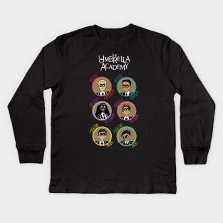 UMBRELLA ACADEMY: ALL CHARACTERS CARTOON (COLORS) Kids Long Sleeve T-Shirt